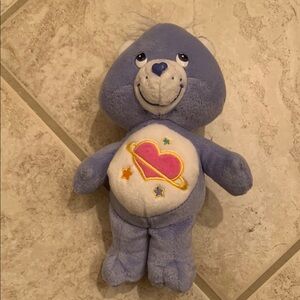 Care Bears Daydream Bear Plush Purple Stuffed Animal Heart Toy Vintage 2003
